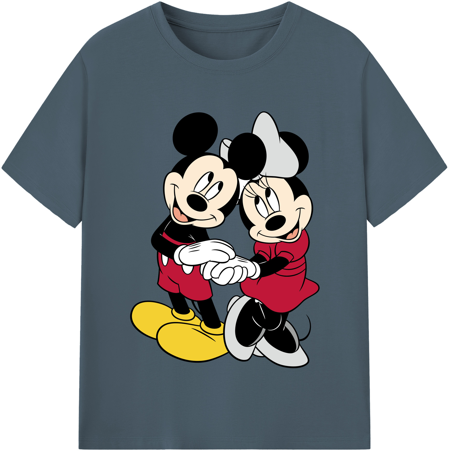 （画像用） ミッキーマウス Mickey Mouse 綿100％半袖Tシャツ（フロントプリント）